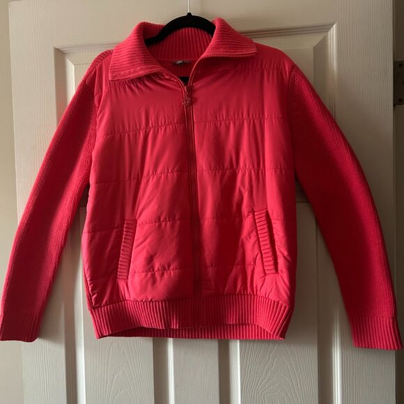 Talbots Quilted Full Zip Sweater Jacket Size Medium Outerwear - Picture 4 of 16